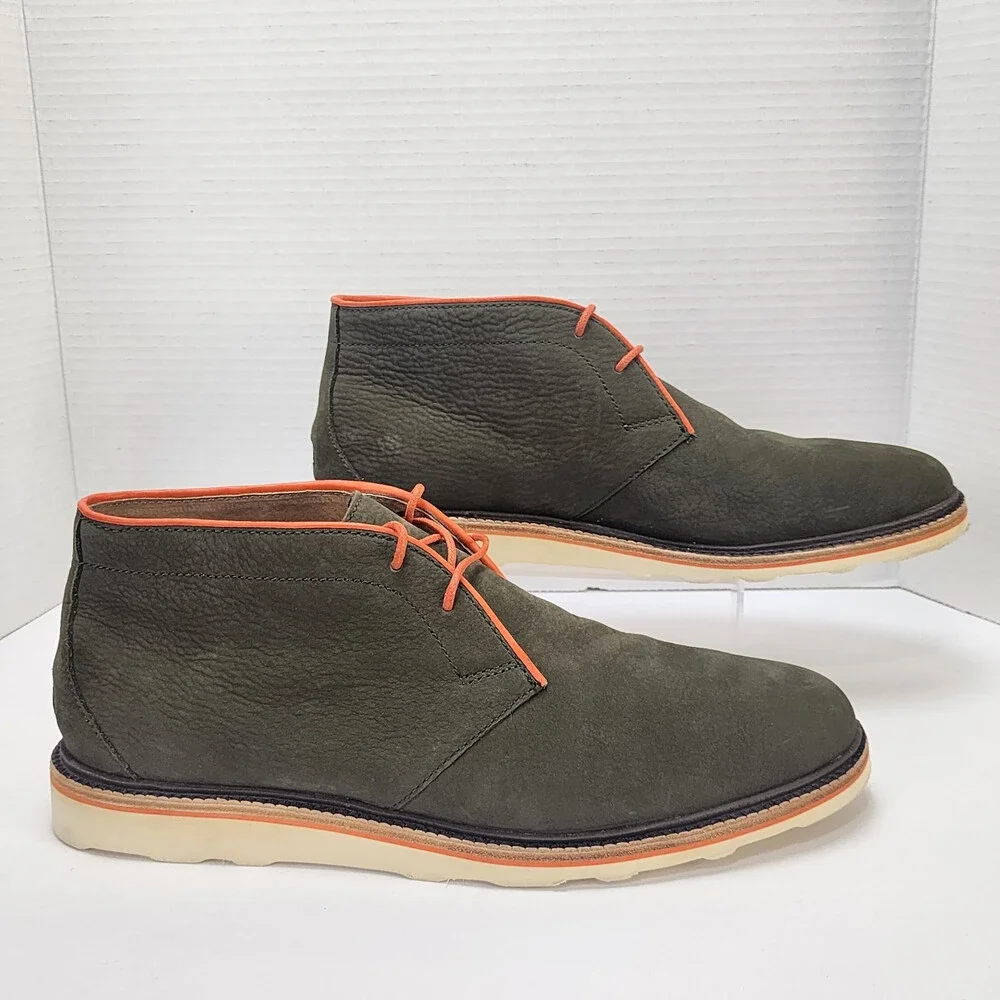 Polo Ralph Lauren Whiston Chukka Boots 10.5 Army Green Suede Welt Non Slip